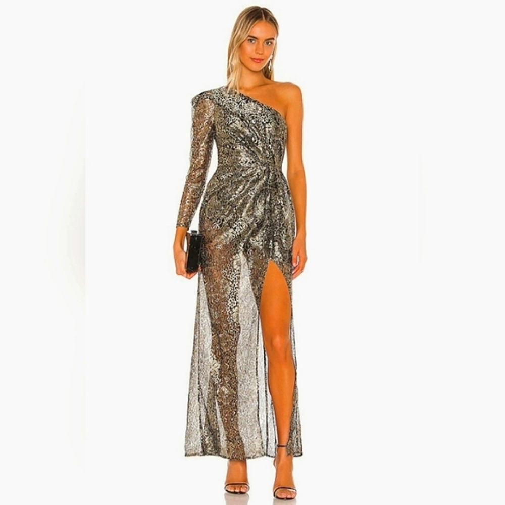 Danitza Gown in Gold and Black Camila Coelho
